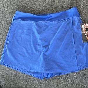 NWT Avia Women's Skort Size Medium Blue Birch Inner Short Liner With Pockets